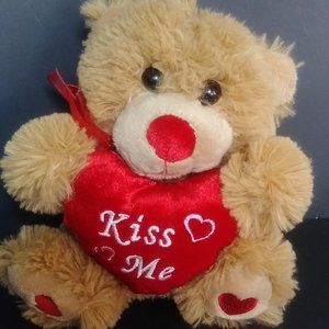 Valentine's Day Brown Puppy Dog Stuff Animal 3 ''